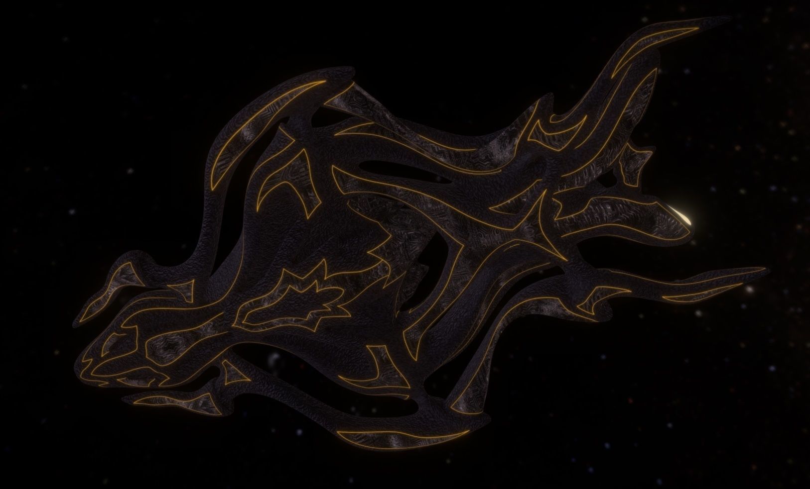 Alien spacecraft 3D model_4