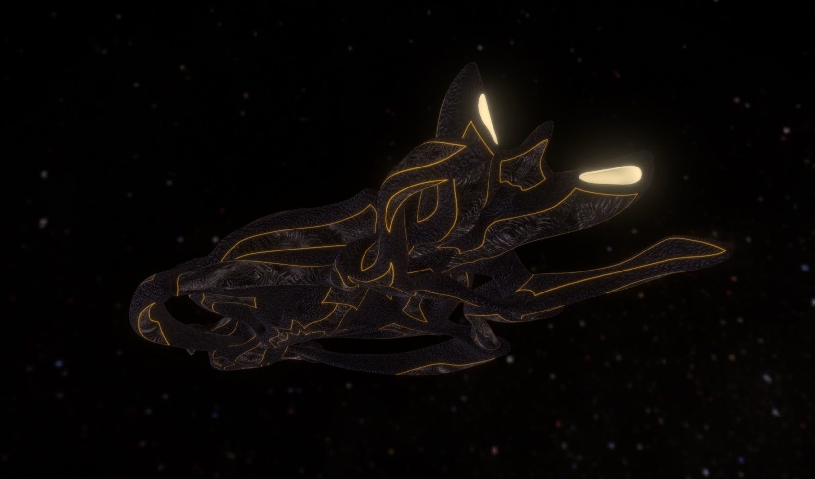 Alien spacecraft 3D model_3