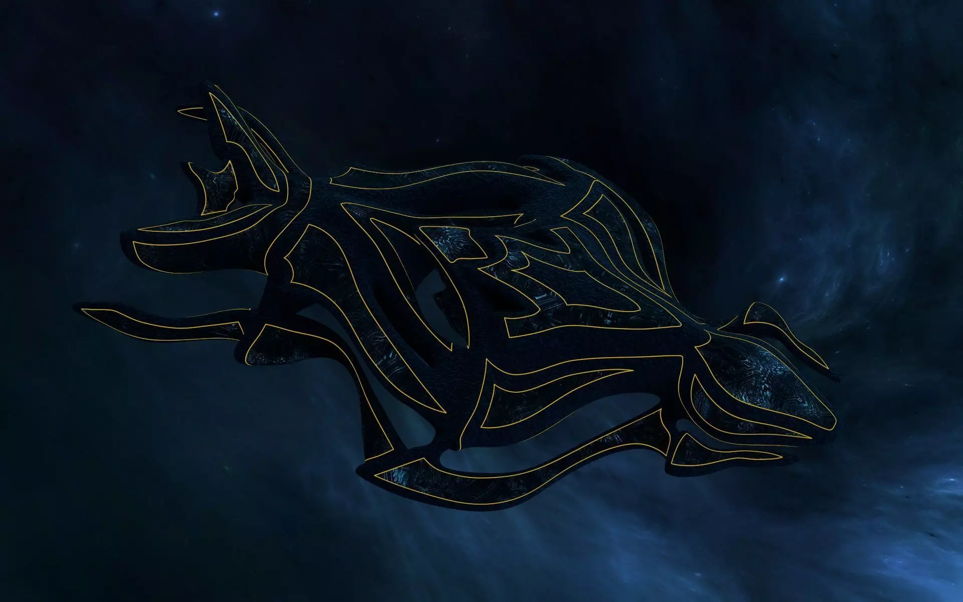 Alien spacecraft 3D model_0