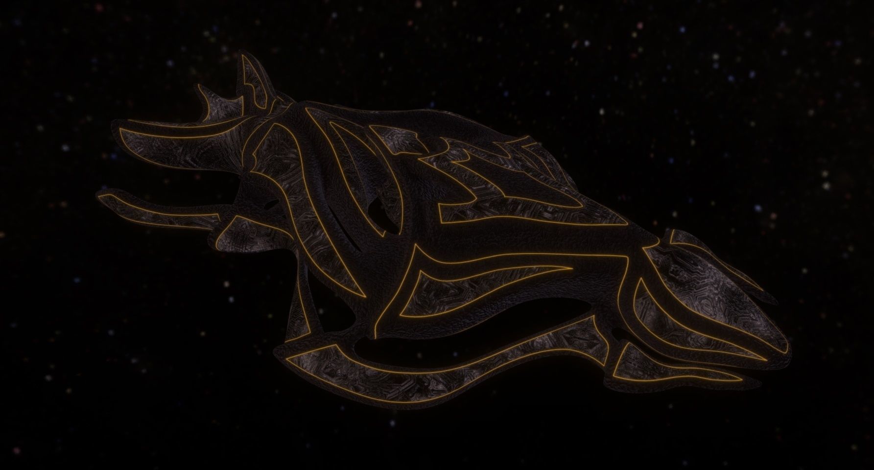 Alien spacecraft 3D model_2