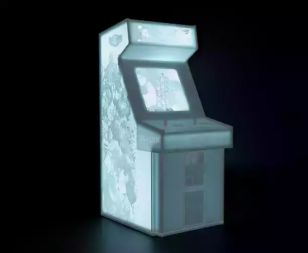 Street Fighter 3rd Strike Arcade Cabinet with Lithophane 3D print model