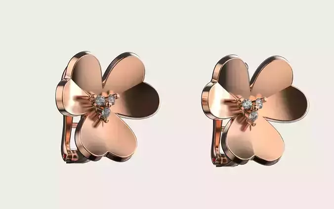 Earring Van Cleef Frivole 3D print model