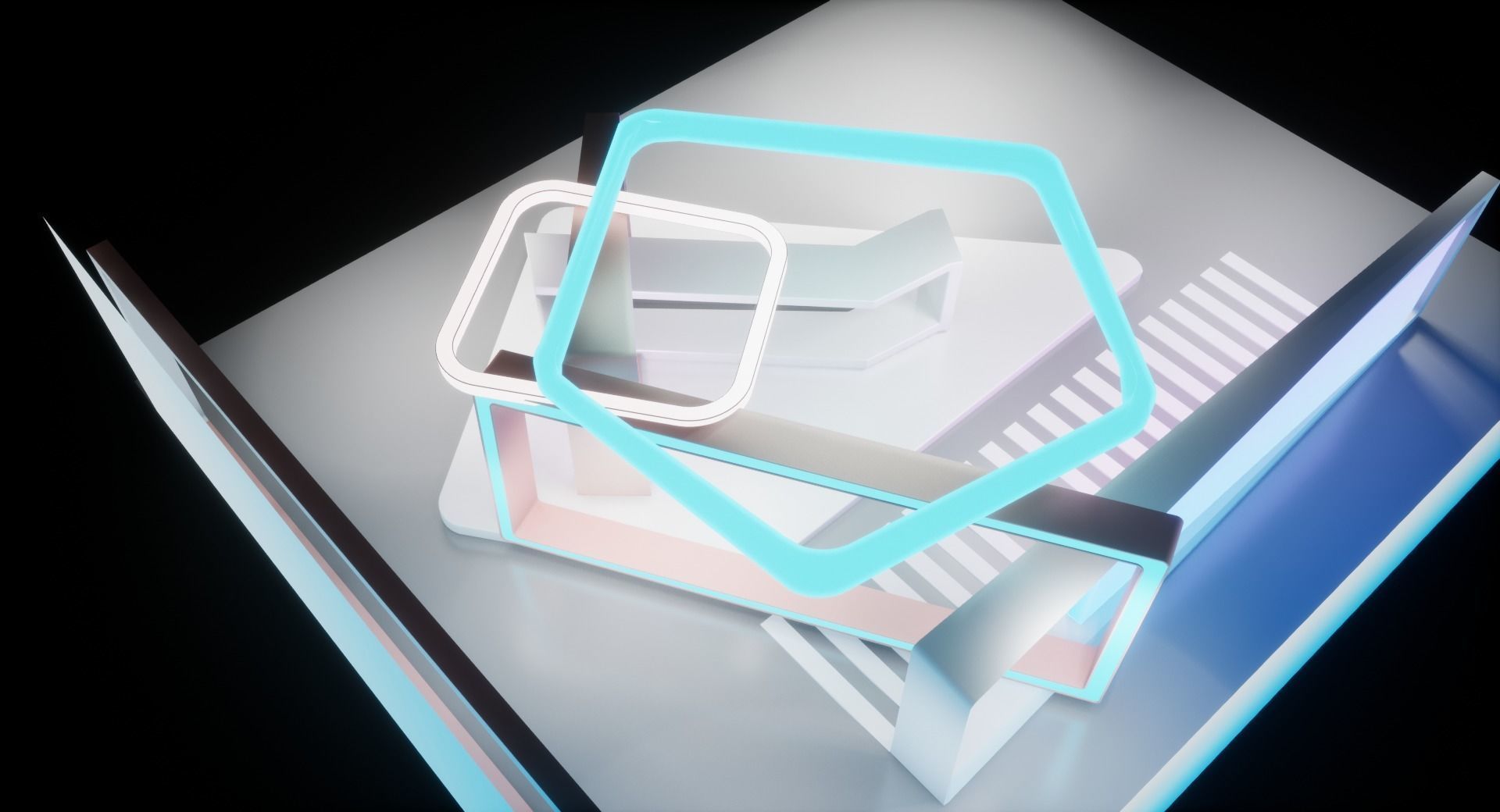 UE5 Live TV Space Low-poly 3D model_5