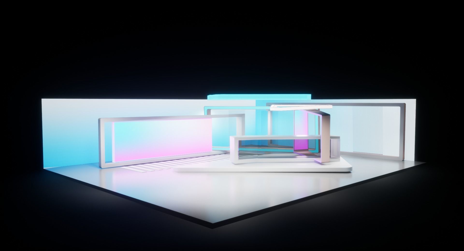 UE5 Live TV Space Low-poly 3D model_1