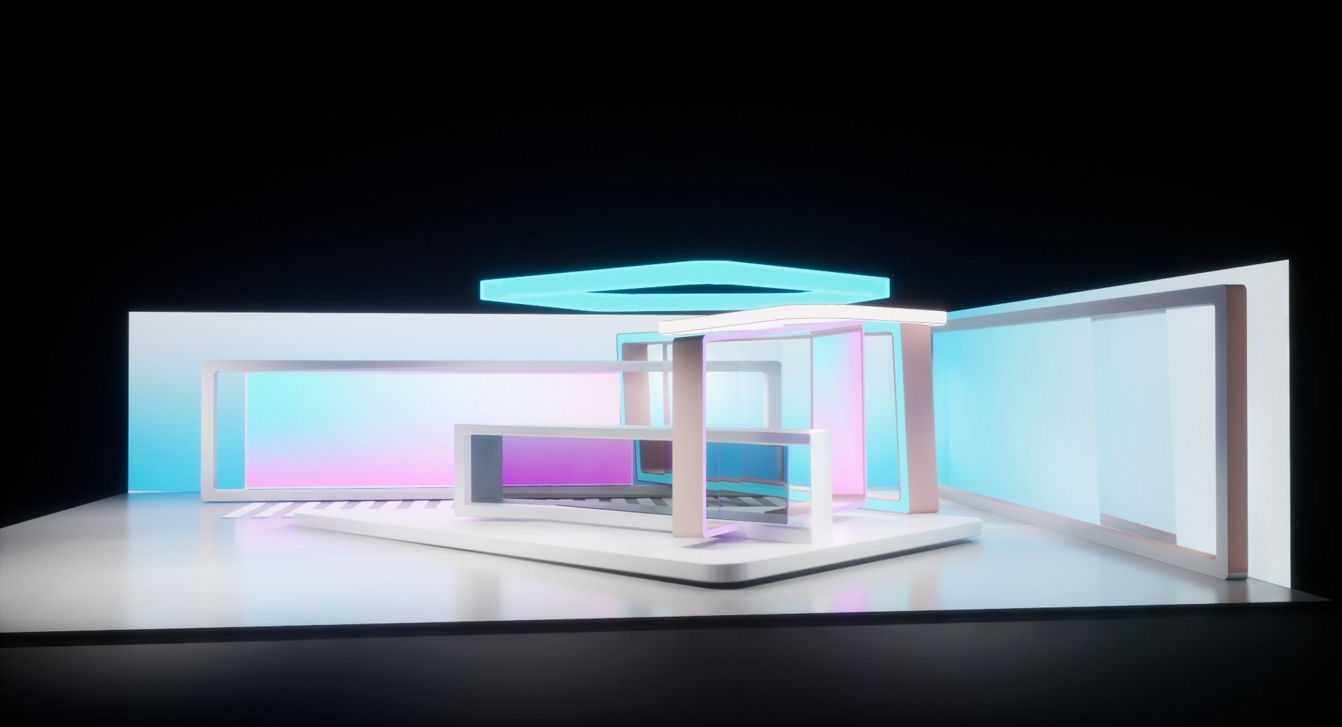 UE5 Live TV Space Low-poly 3D model_2