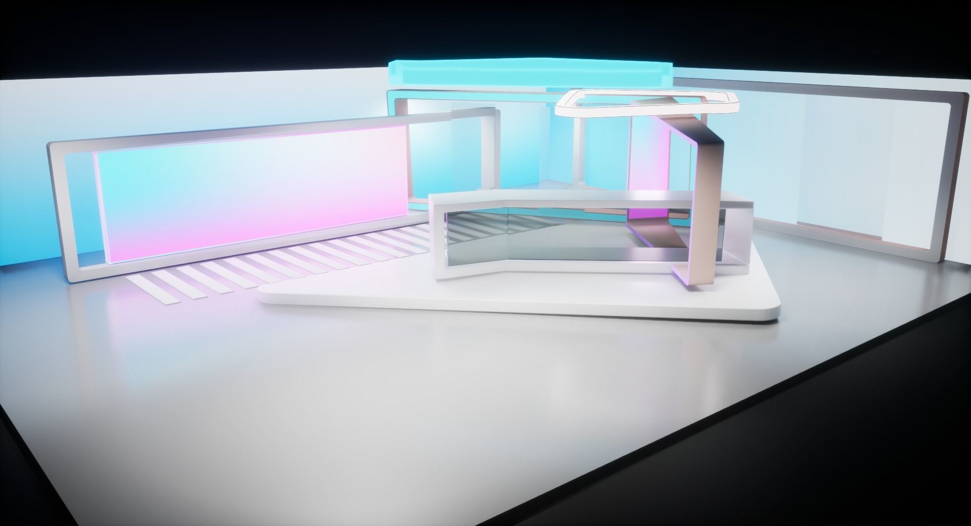 UE5 Live TV Space Low-poly 3D model_3