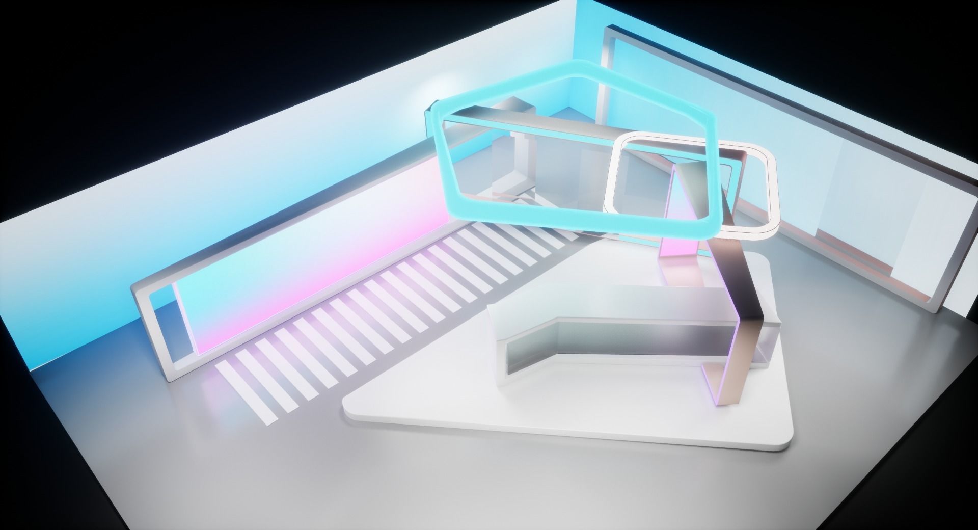 UE5 Live TV Space Low-poly 3D model_4