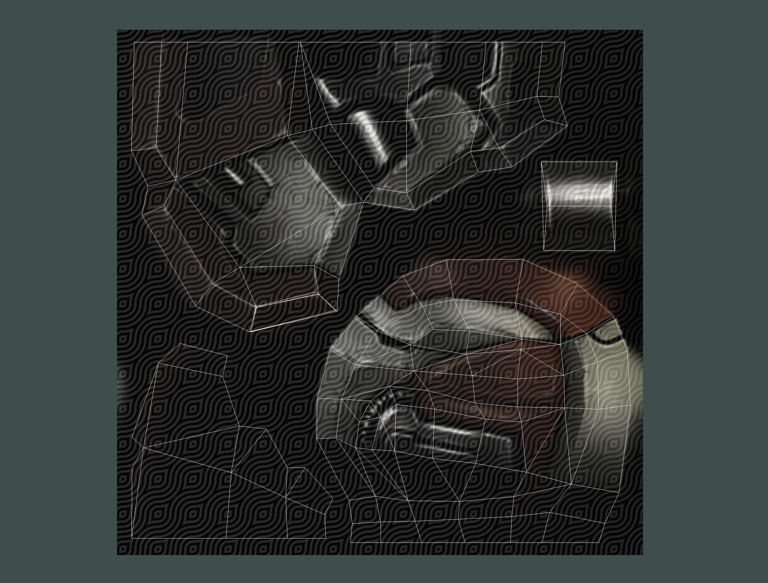 Male Cyborg - Man Machine Gun with Rifle and Pistol Low-poly 3D model_67