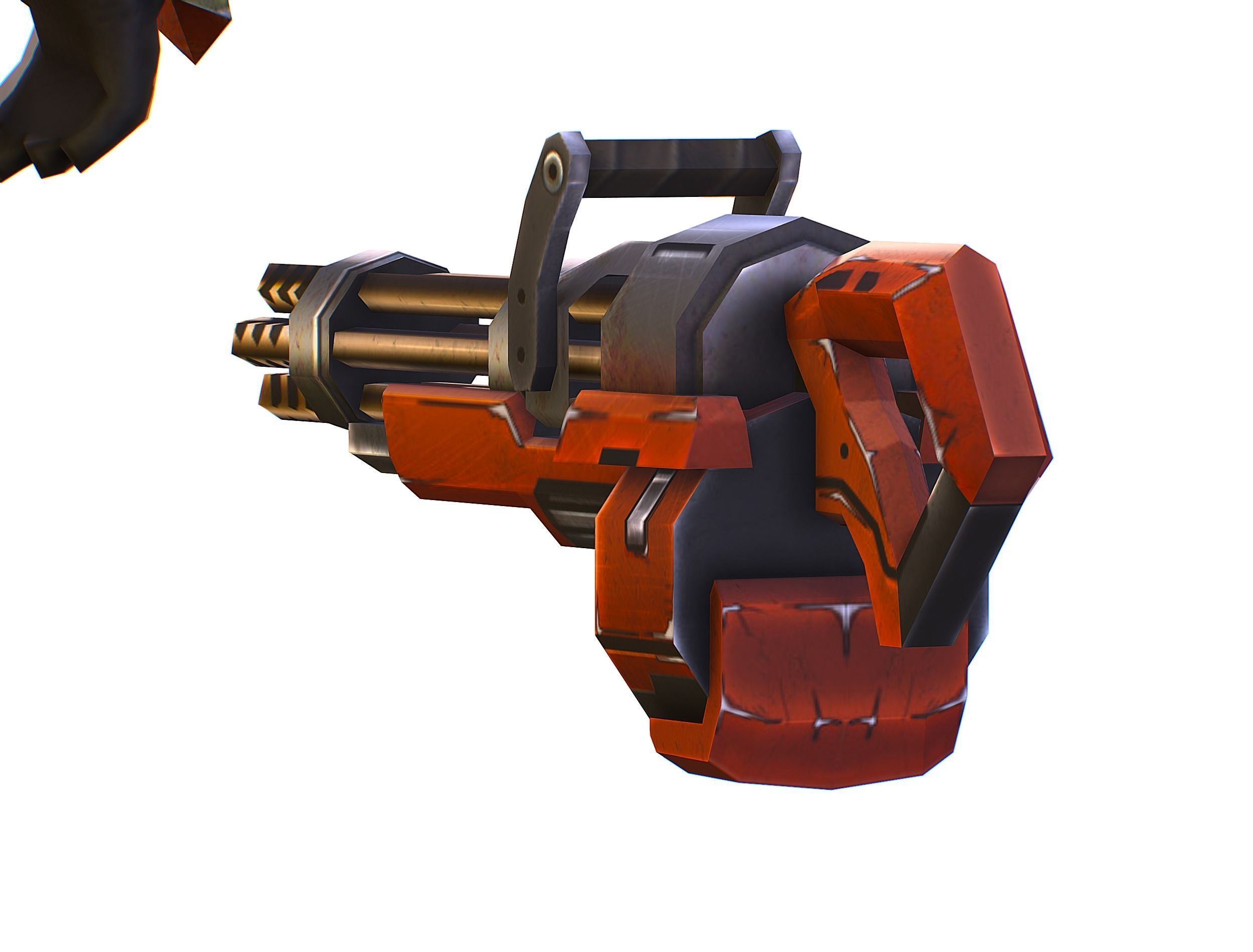 Male Cyborg - Man Machine Gun with Rifle and Pistol Low-poly 3D model_50