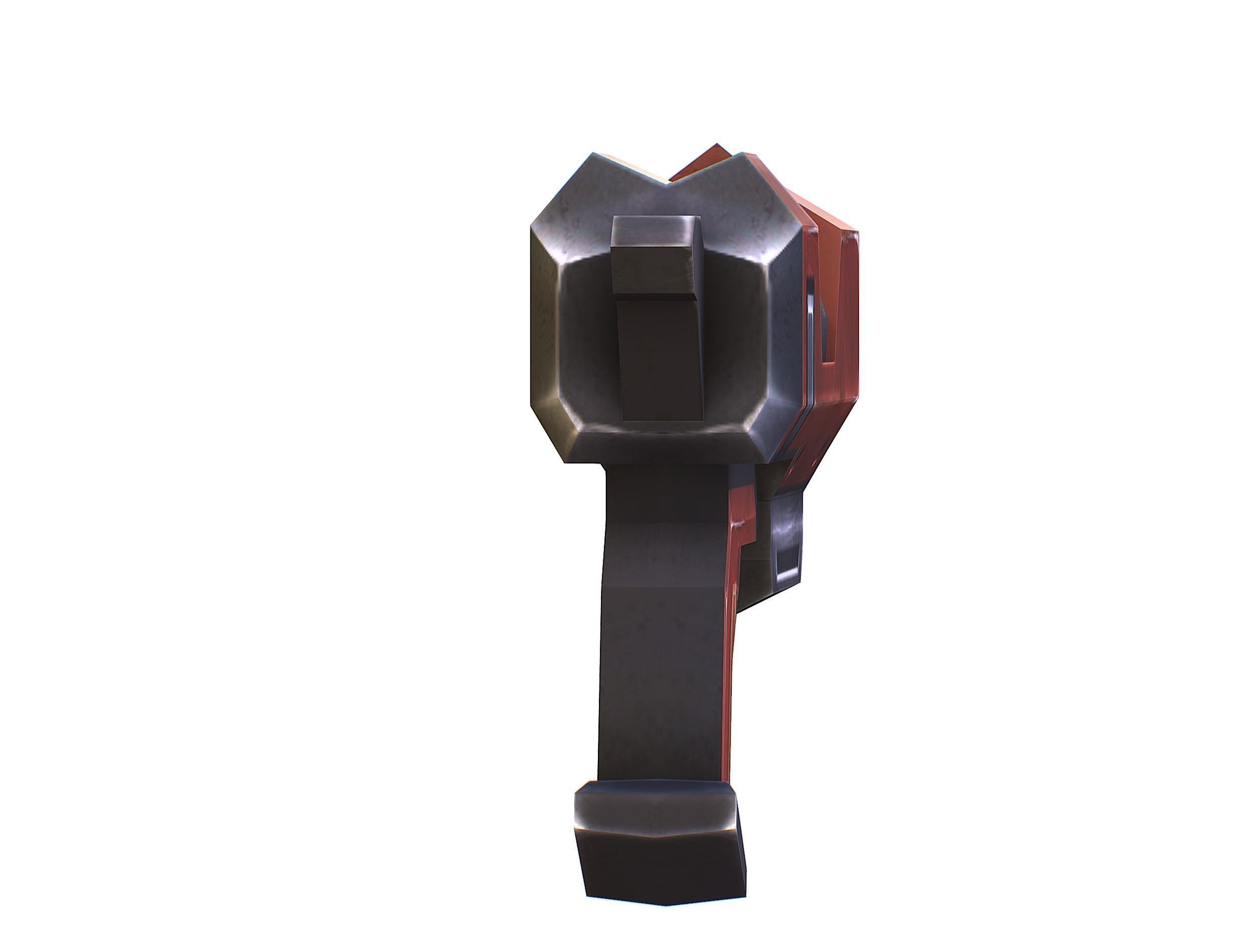 Male Cyborg - Man Machine Gun with Rifle and Pistol Low-poly 3D model_57