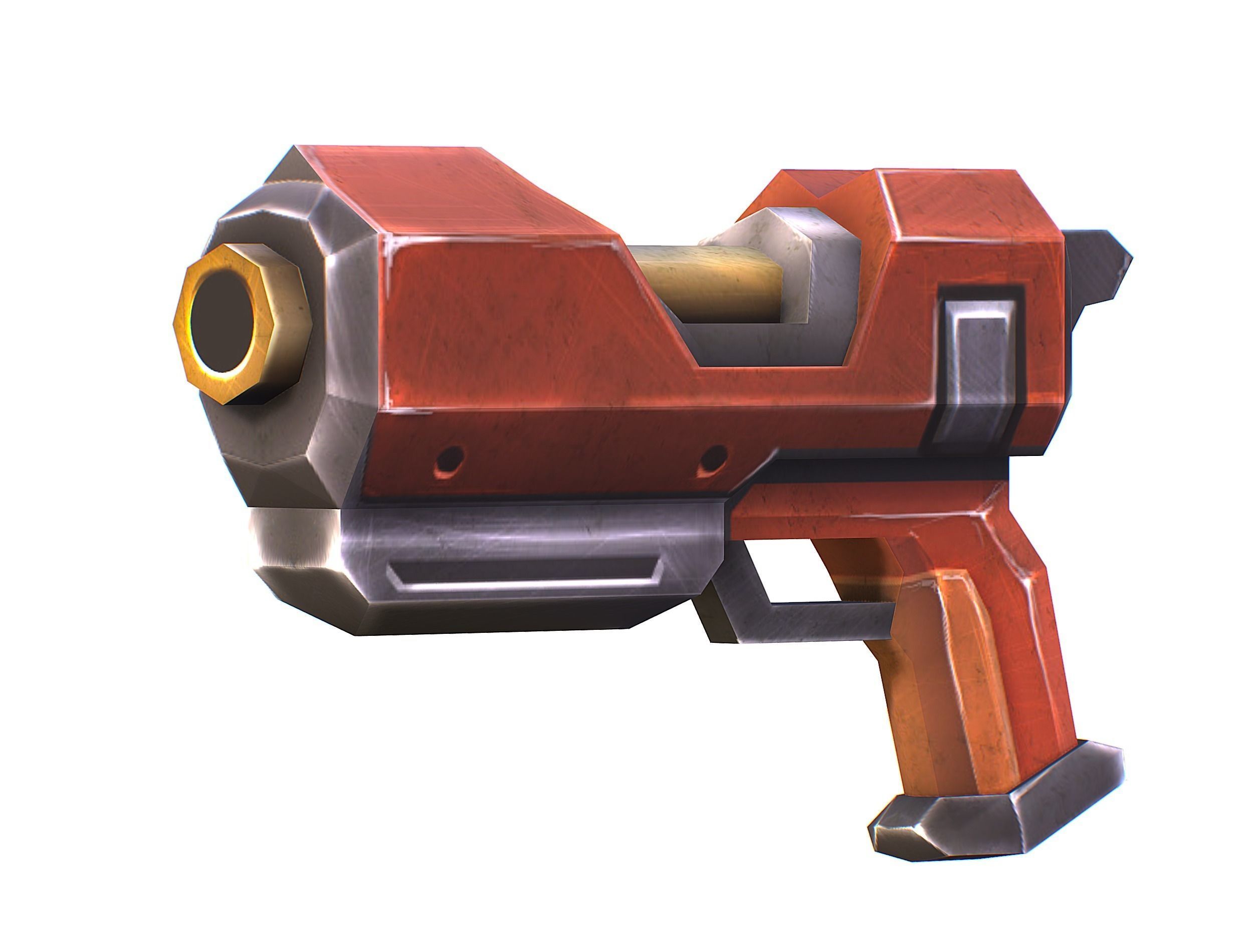 Male Cyborg - Man Machine Gun with Rifle and Pistol Low-poly 3D model_60