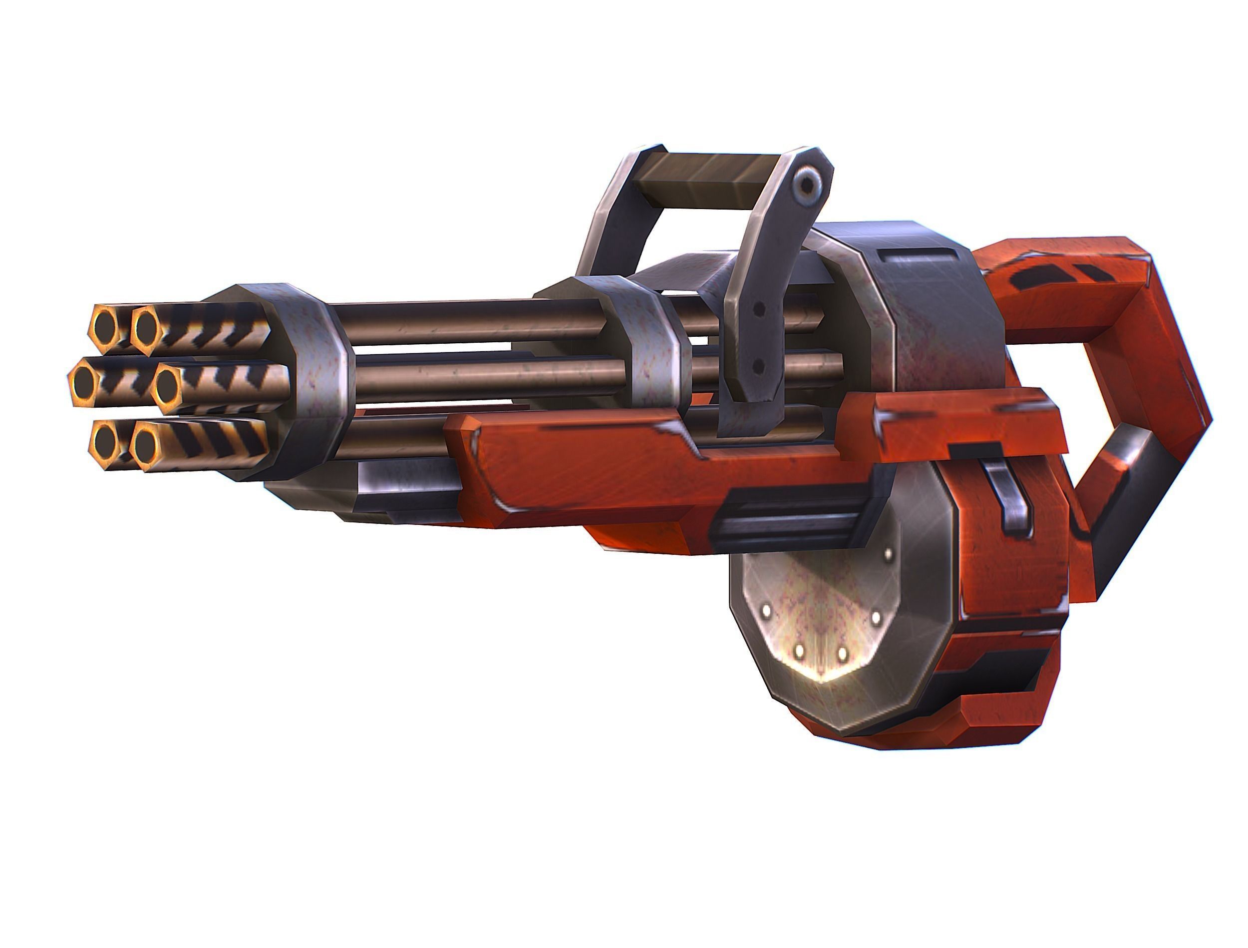 Male Cyborg - Man Machine Gun with Rifle and Pistol Low-poly 3D model_52