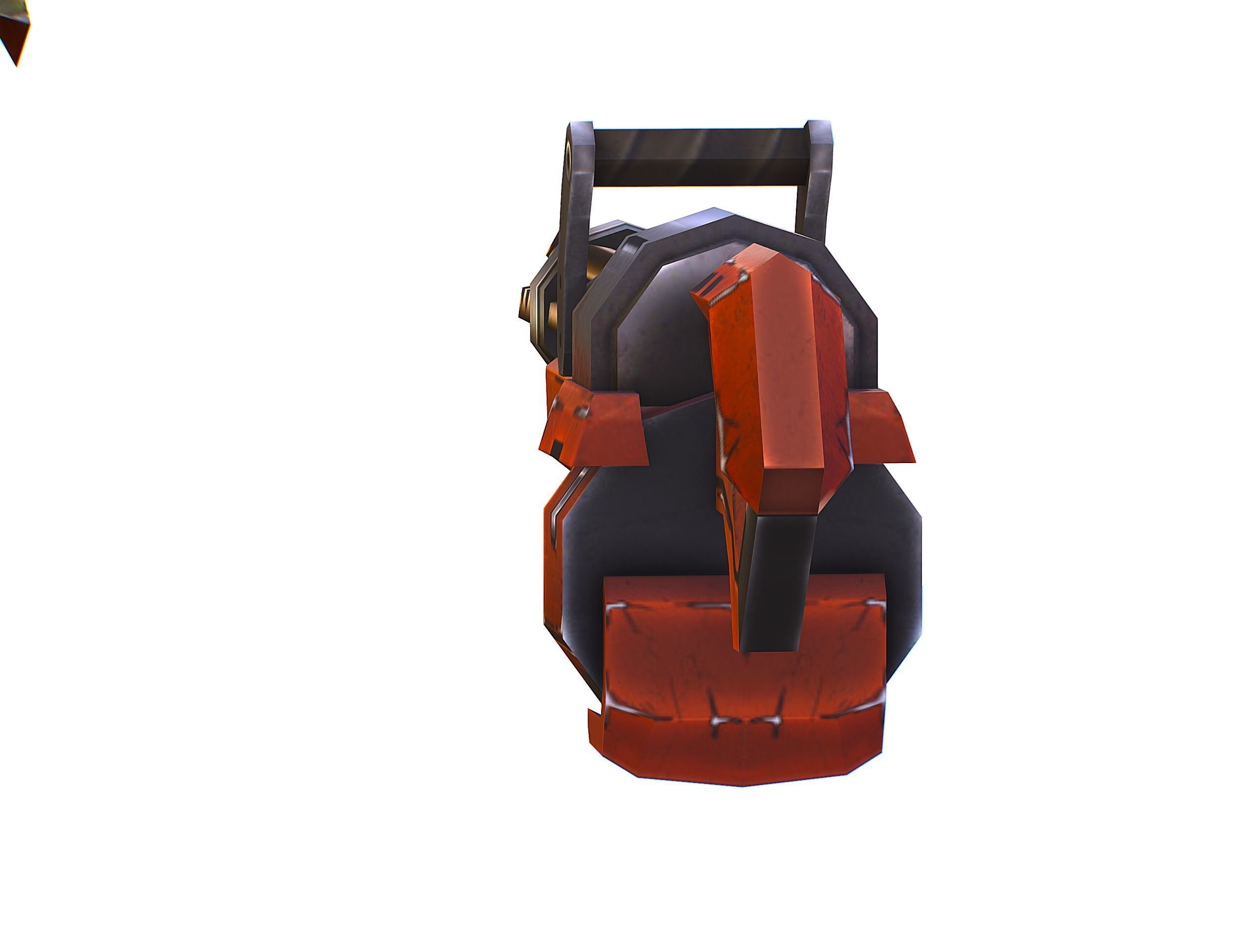 Male Cyborg - Man Machine Gun with Rifle and Pistol Low-poly 3D model_49