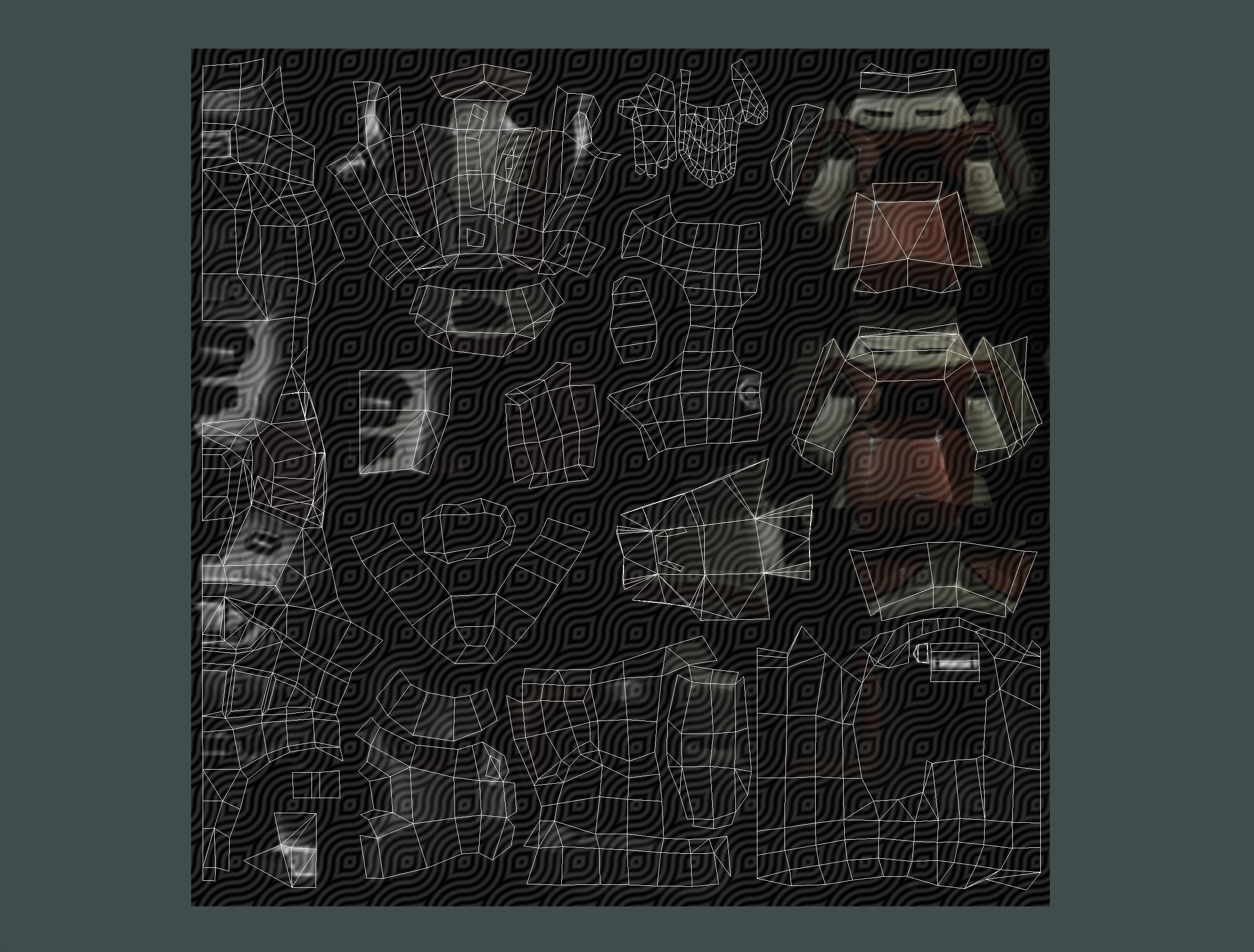 Male Cyborg - Man Machine Gun with Rifle and Pistol Low-poly 3D model_68