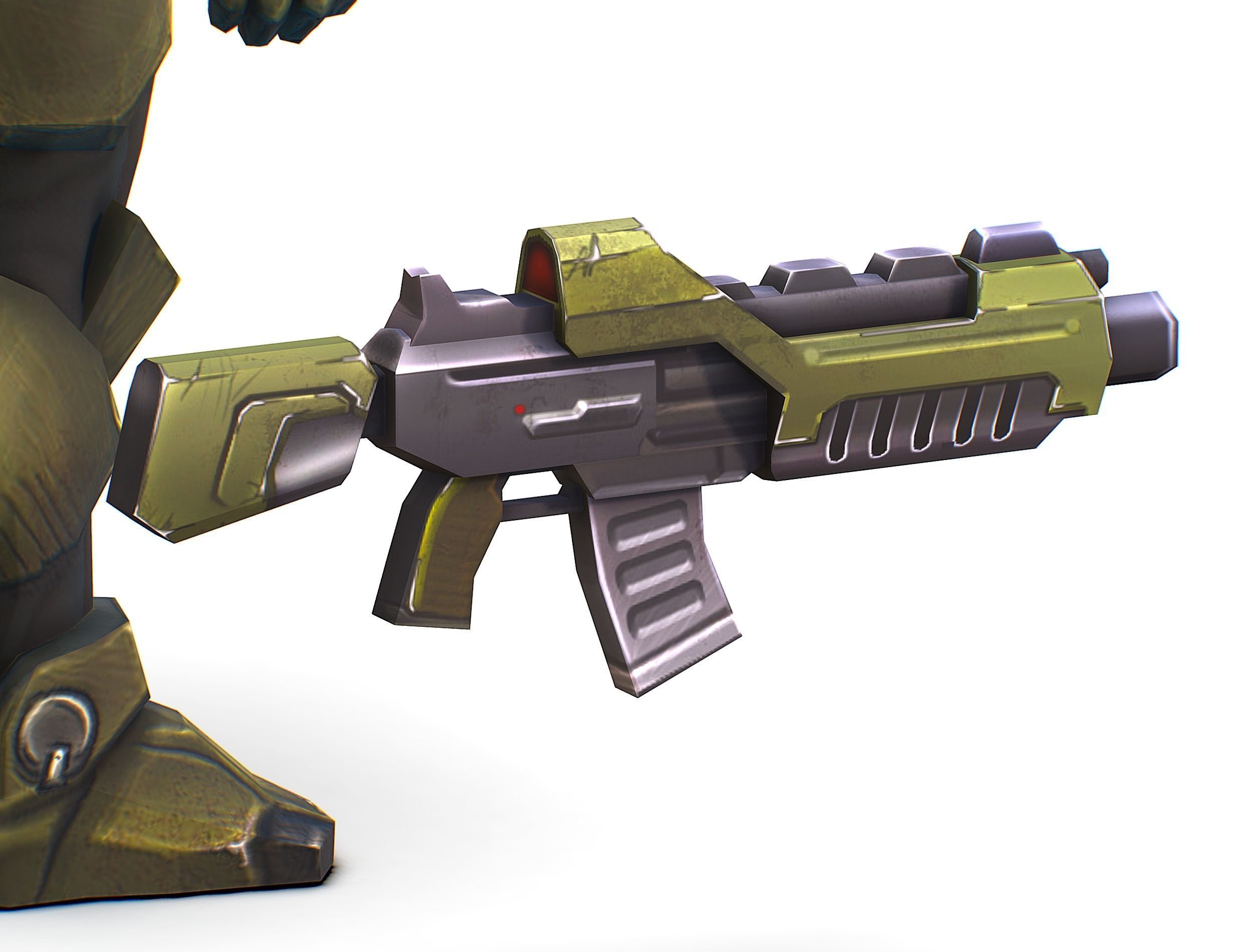 Sci-Fi Man Cyborg - Male Drone Trooper Soldier Low-poly 3D model_42