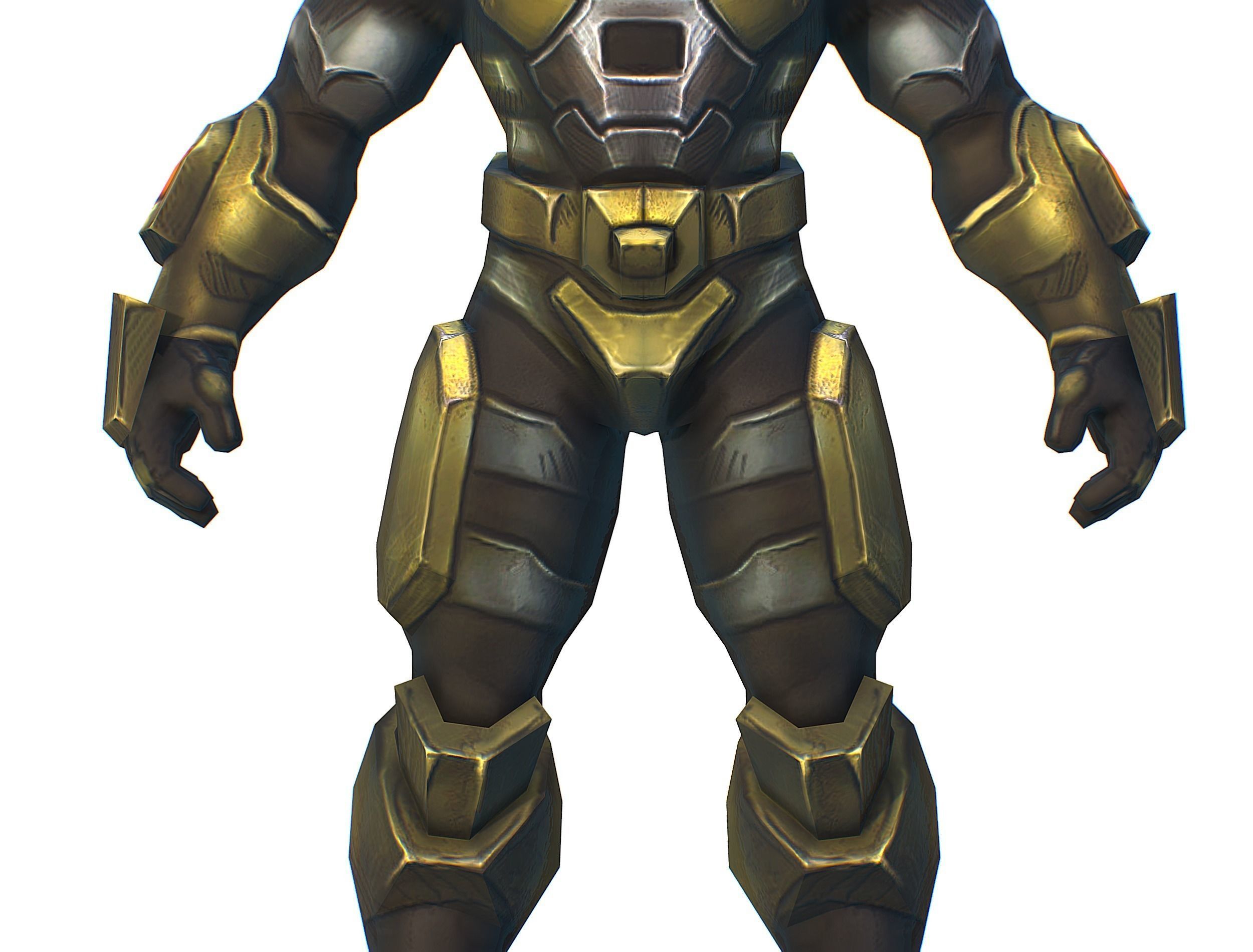 Sci-Fi Man Cyborg - Male Drone Trooper Soldier Low-poly 3D model_23