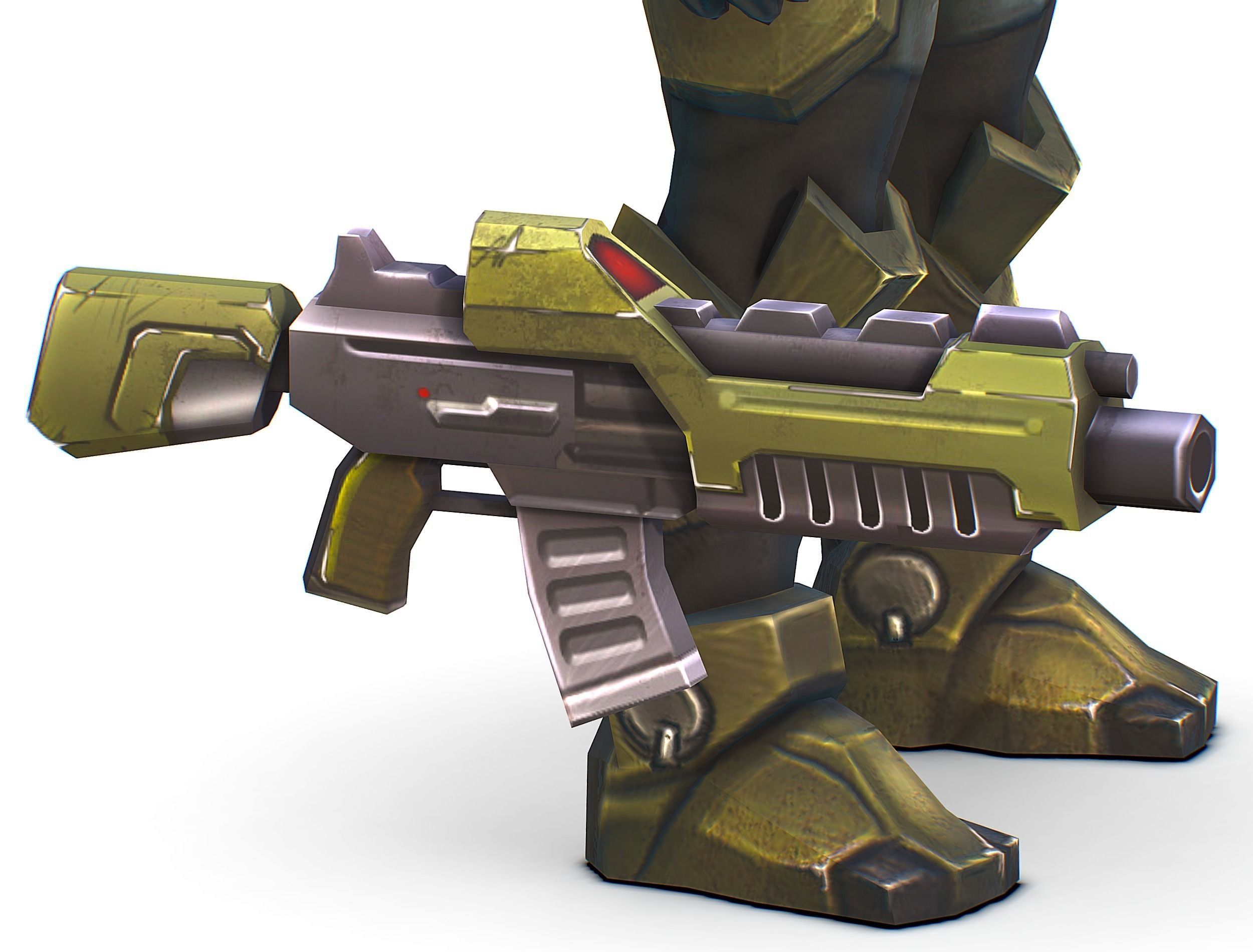 Sci-Fi Man Cyborg - Male Drone Trooper Soldier Low-poly 3D model_40