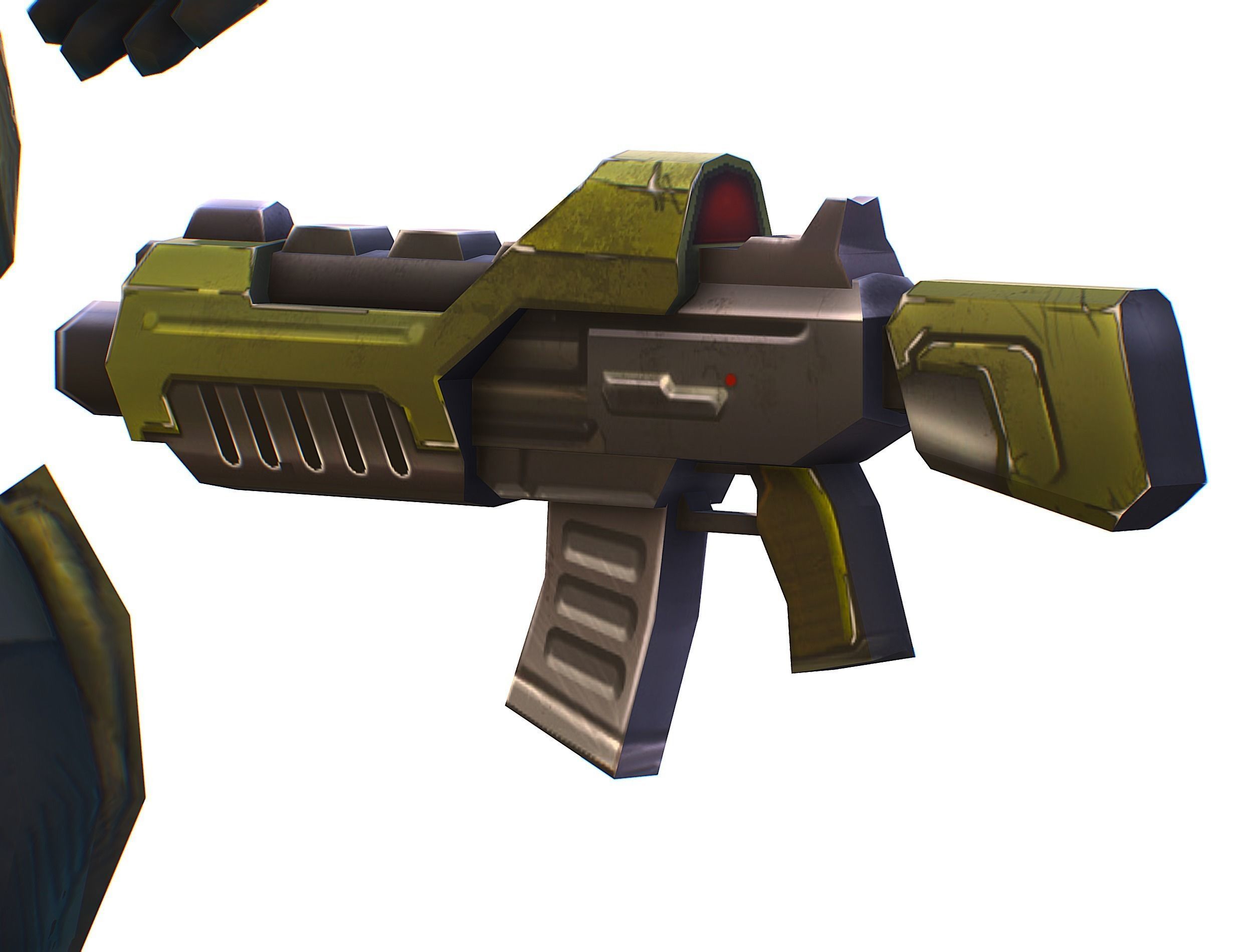 Sci-Fi Man Cyborg - Male Drone Trooper Soldier Low-poly 3D model_48