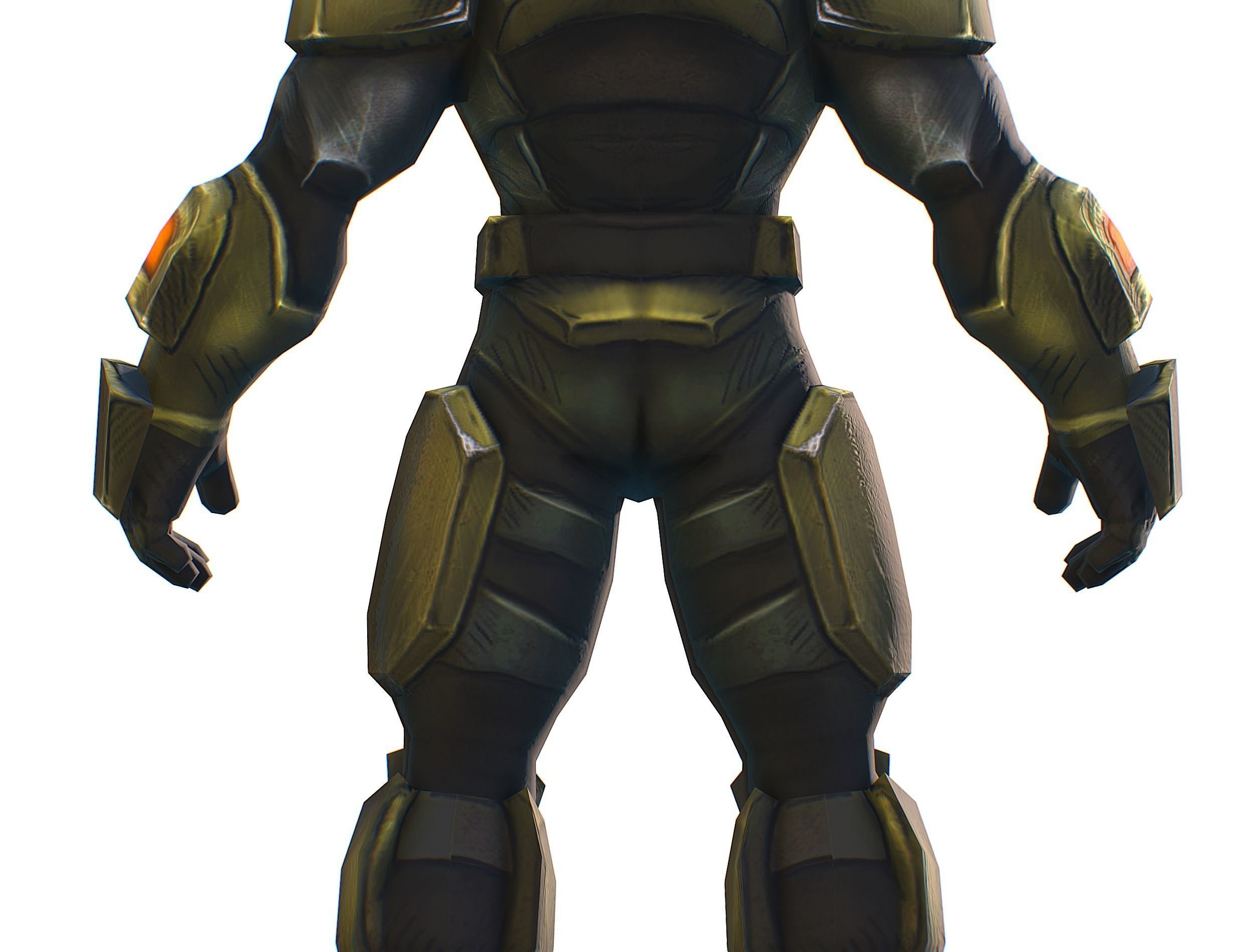 Sci-Fi Man Cyborg - Male Drone Trooper Soldier Low-poly 3D model_26