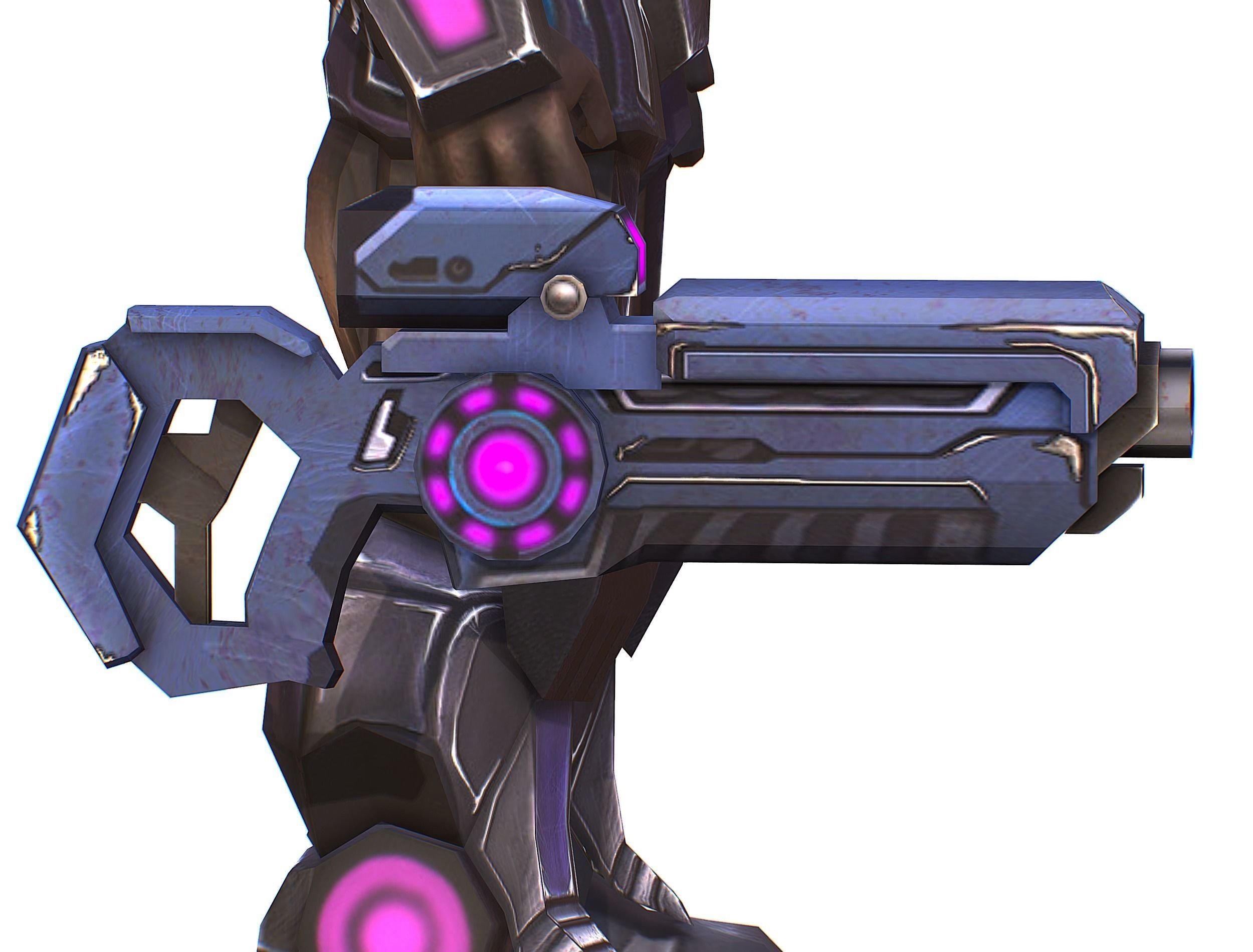 Sci-Fi Male Cyborg - Man Drone Heavy Trooper Bandit Low-poly 3D model_39