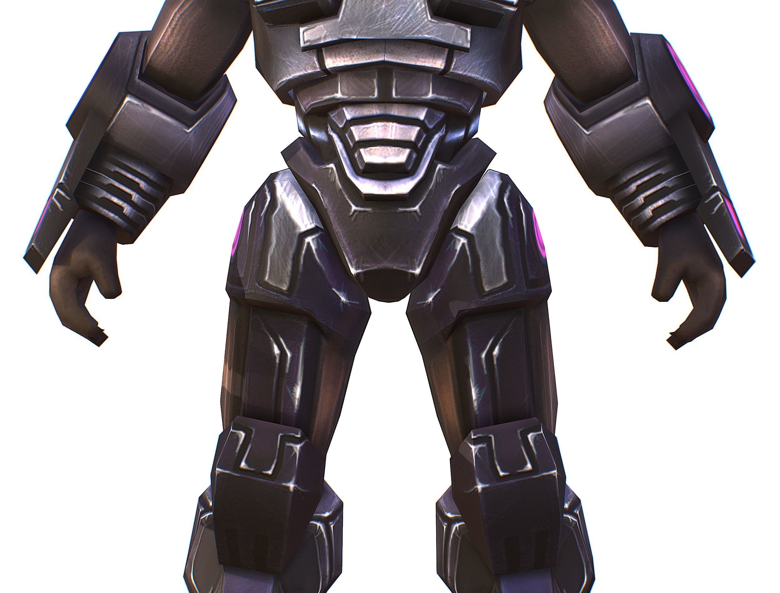 Sci-Fi Male Cyborg - Man Drone Heavy Trooper Bandit Low-poly 3D model_22