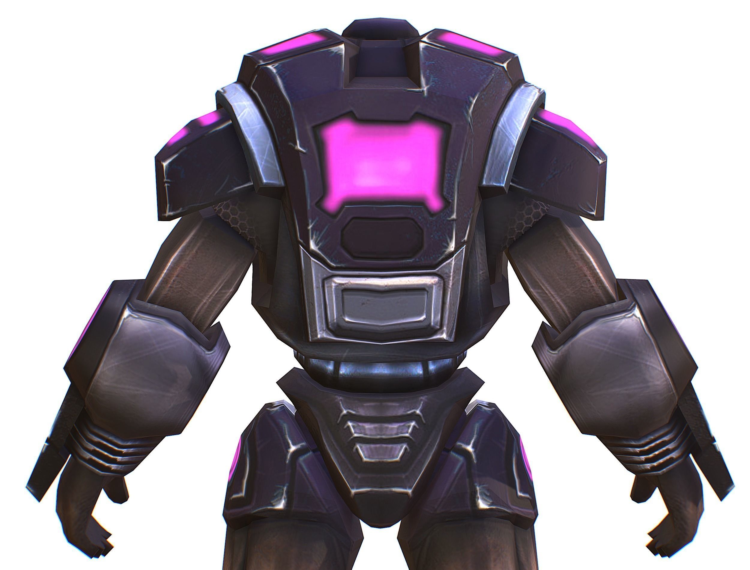 Sci-Fi Male Cyborg - Man Drone Heavy Trooper Bandit Low-poly 3D model_24
