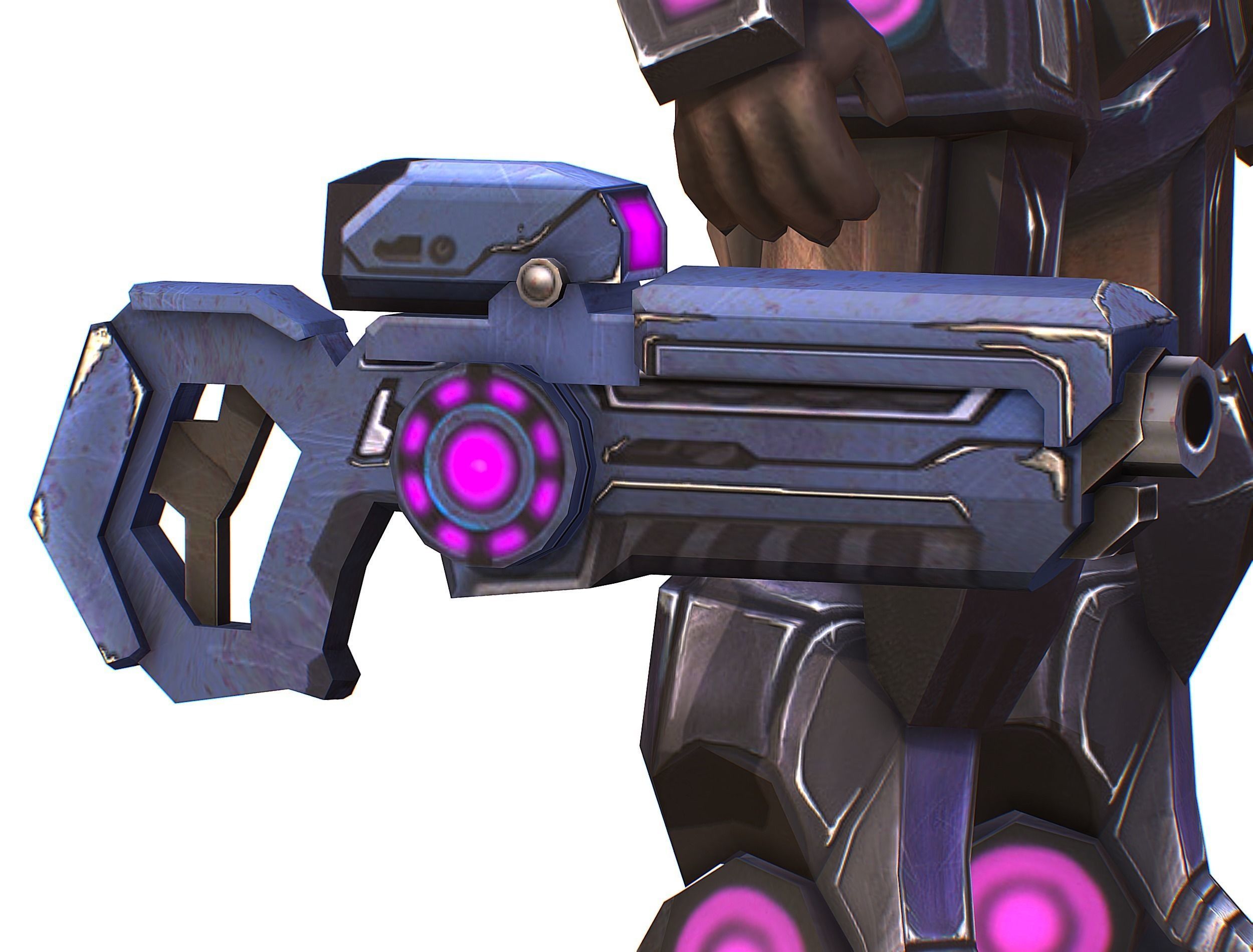 Sci-Fi Male Cyborg - Man Drone Heavy Trooper Bandit Low-poly 3D model_38