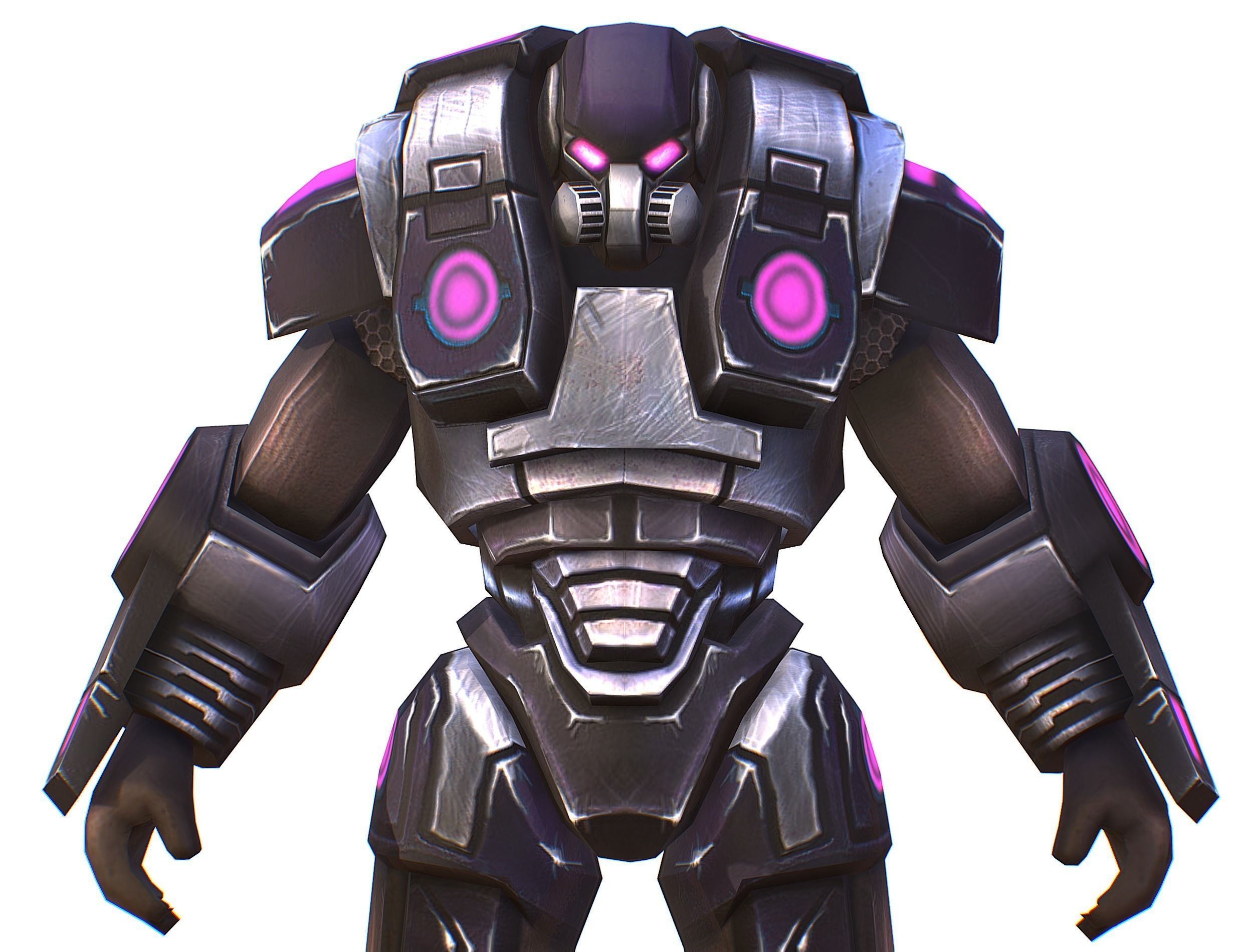 Sci-Fi Male Cyborg - Man Drone Heavy Trooper Bandit Low-poly 3D model_21