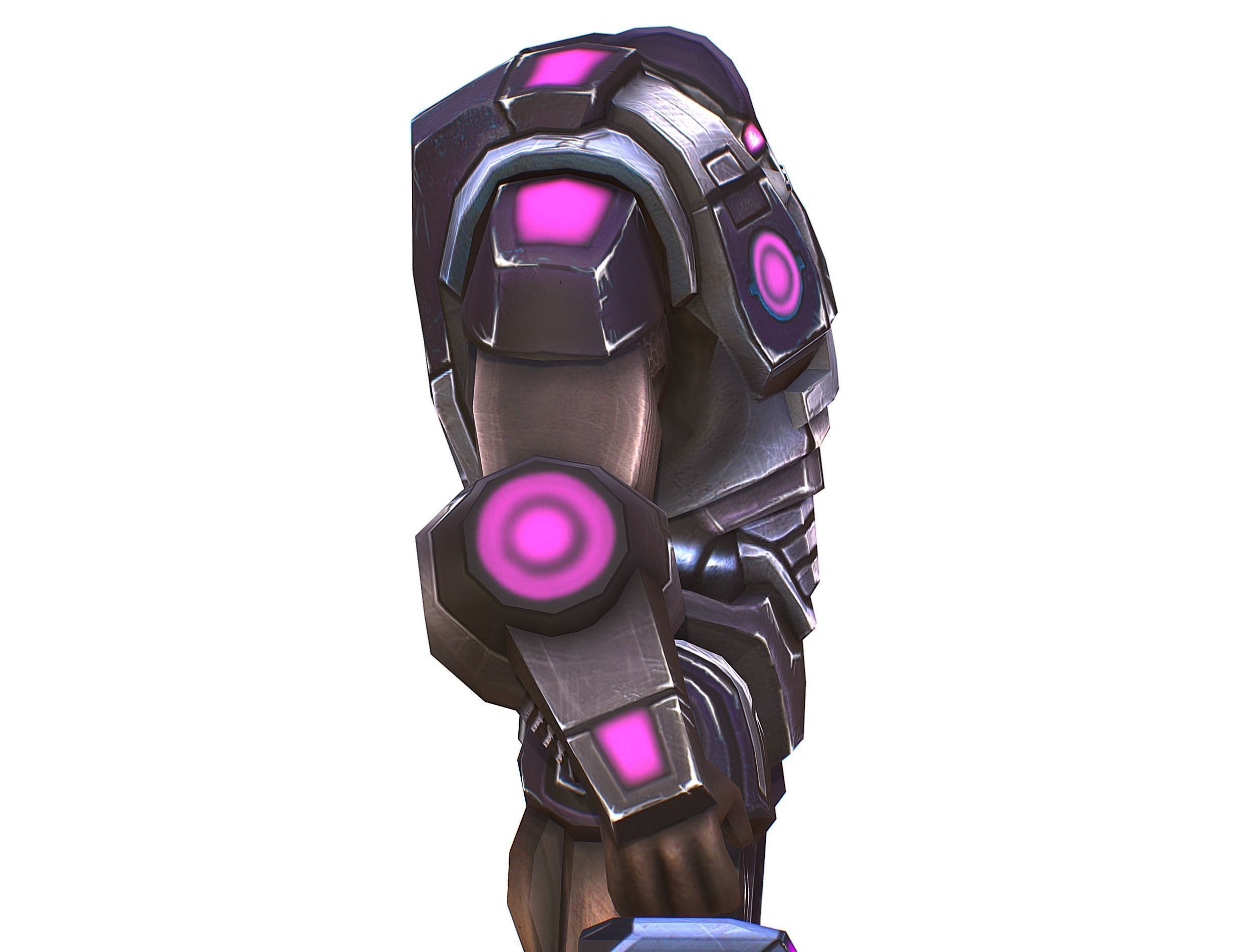 Sci-Fi Male Cyborg - Man Drone Heavy Trooper Bandit Low-poly 3D model_27