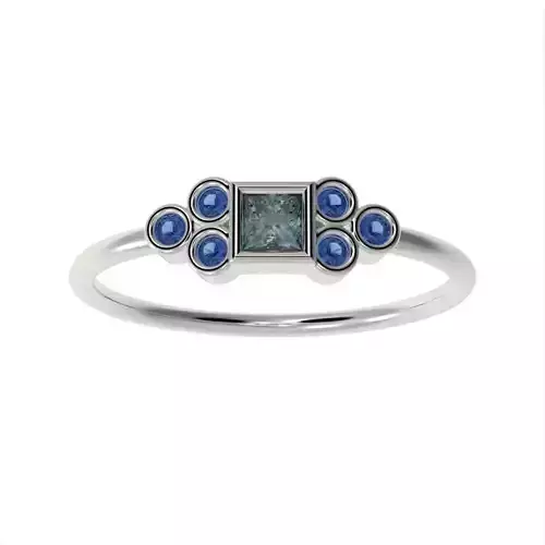 Its Basel ring with Princess  diamond