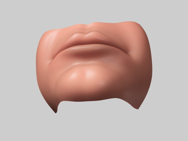 lip realistic lip human lip 3D model_2
