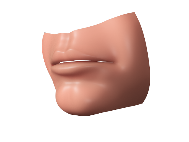 lip realistic lip human lip 3D model_1
