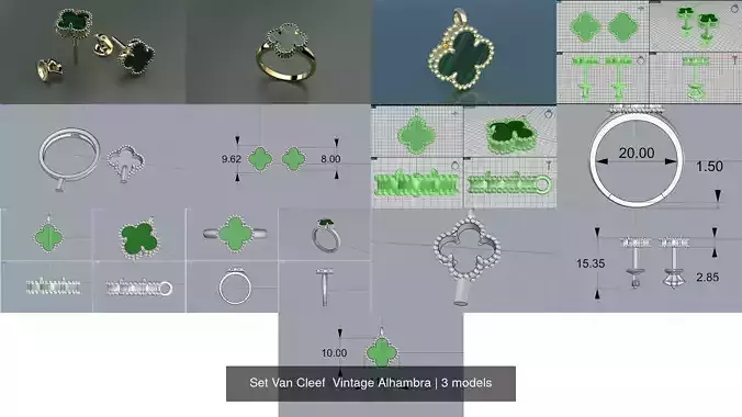 Set Van Cleef  Vintage Alhambra
