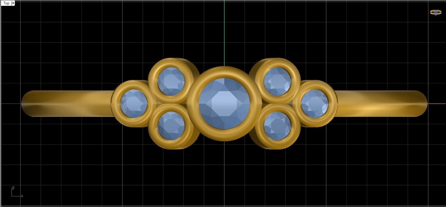 Its Basel ring with Round cut diamond 3D print model_21