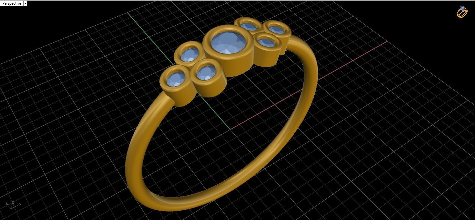 Its Basel ring with Round cut diamond 3D print model_20