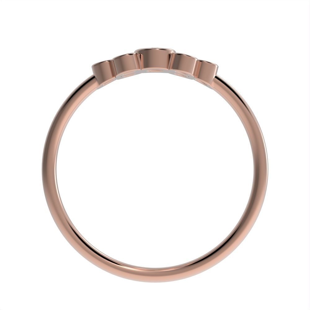 Its Basel ring with Round cut diamond 3D print model_13