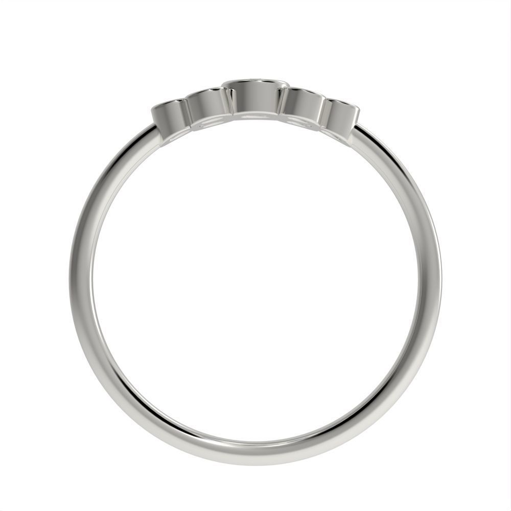 Its Basel ring with Round cut diamond 3D print model_2