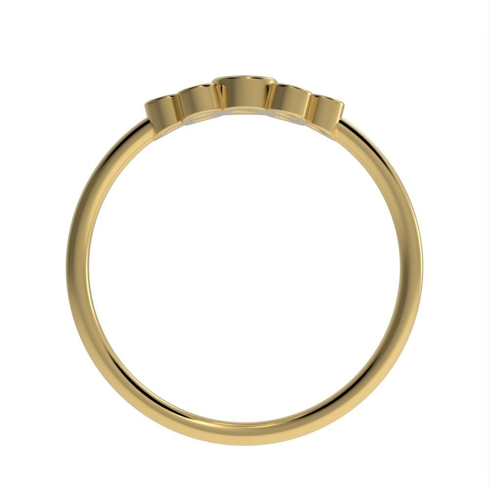 Its Basel ring with Round cut diamond 3D print model_18