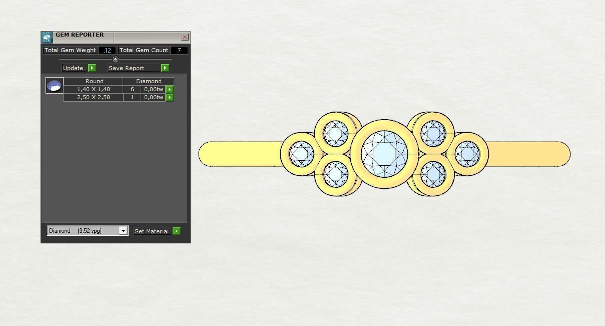 Its Basel ring with Round cut diamond 3D print model_6