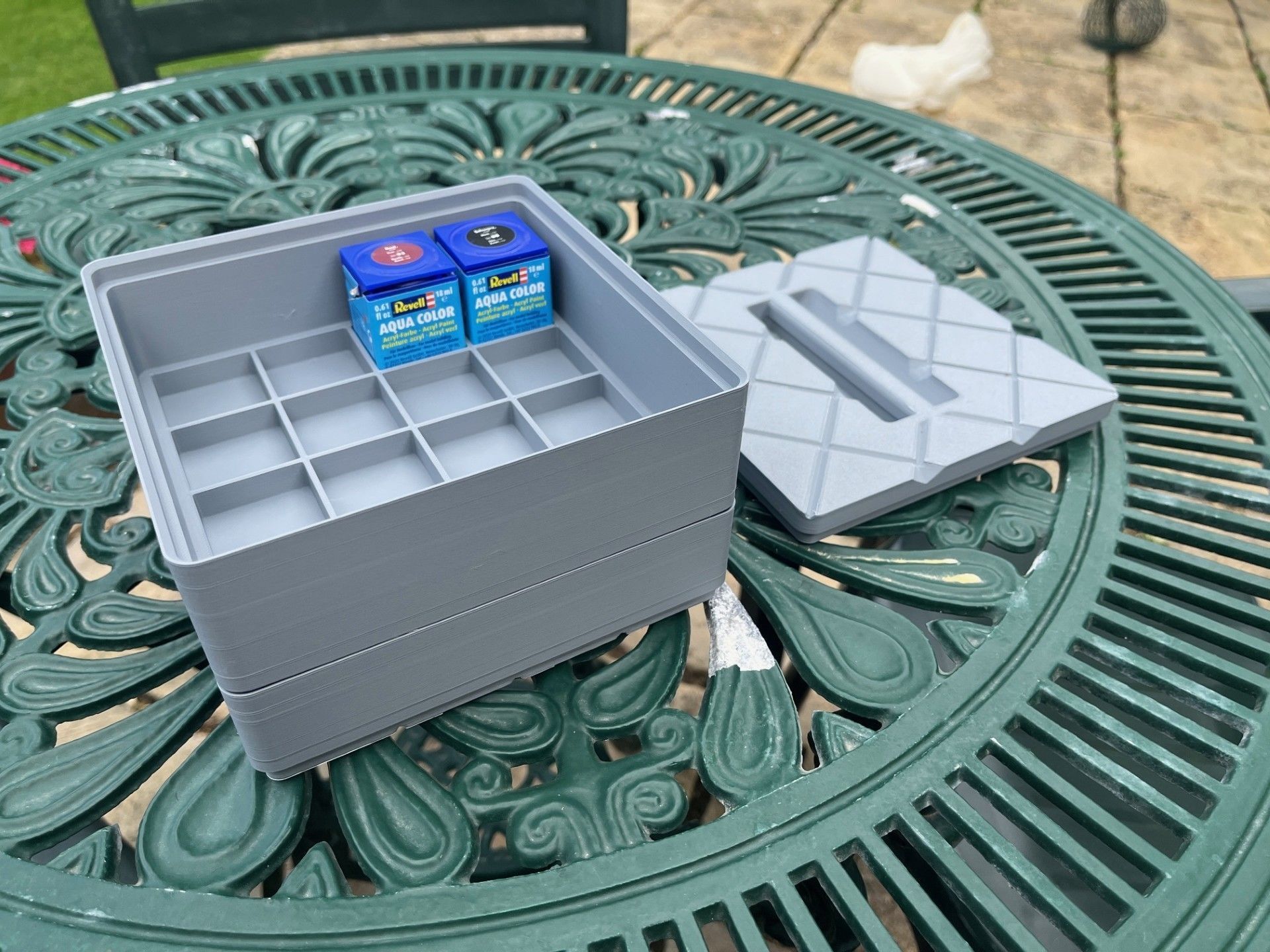 Stackable Revell Aqua Color Paint 18ml Container Storage Boxes 3D print model_3