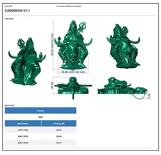 Shiv Nandi 3D Print Model Bull of Lord Shiva HighDetail 