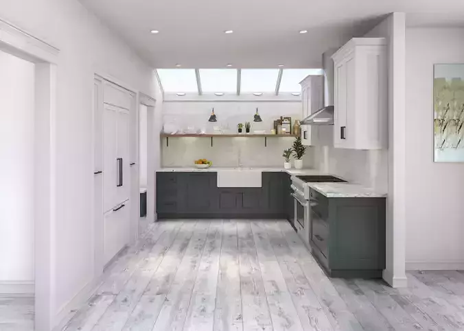 Kitchen Area Interior Rendering