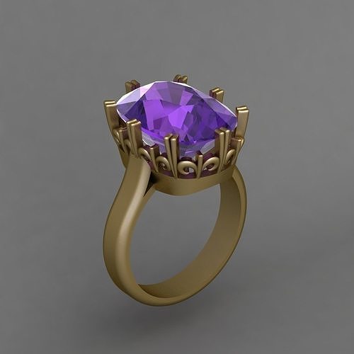 Woman Ring 3D Print Model 3D print model