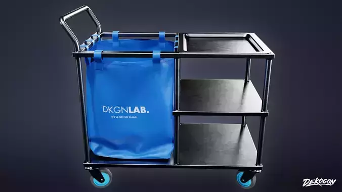 HOSPITAL - Supply Cart 03 - LOW POLY