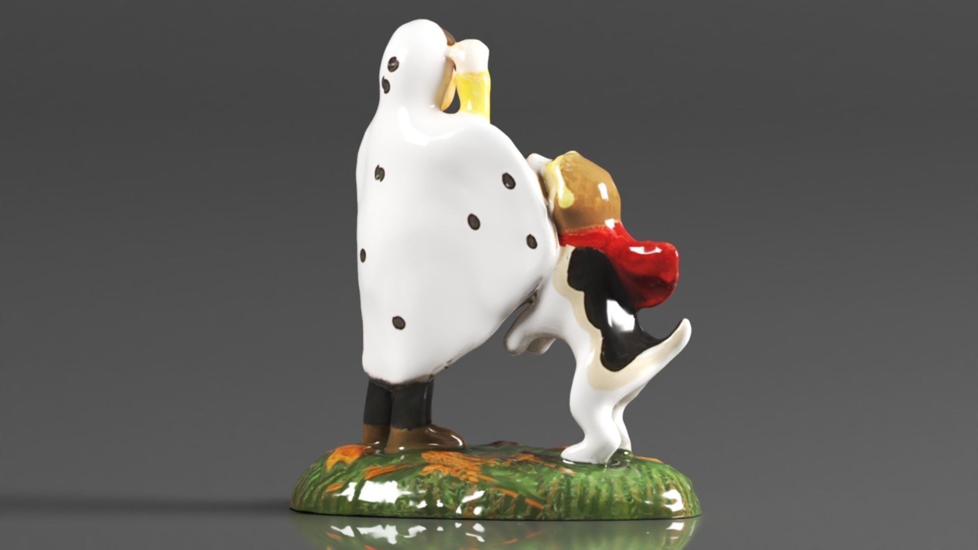 Snow Village Halloween  Peanuts Snoopy Treat No Tricks Figurine 3D print model_5
