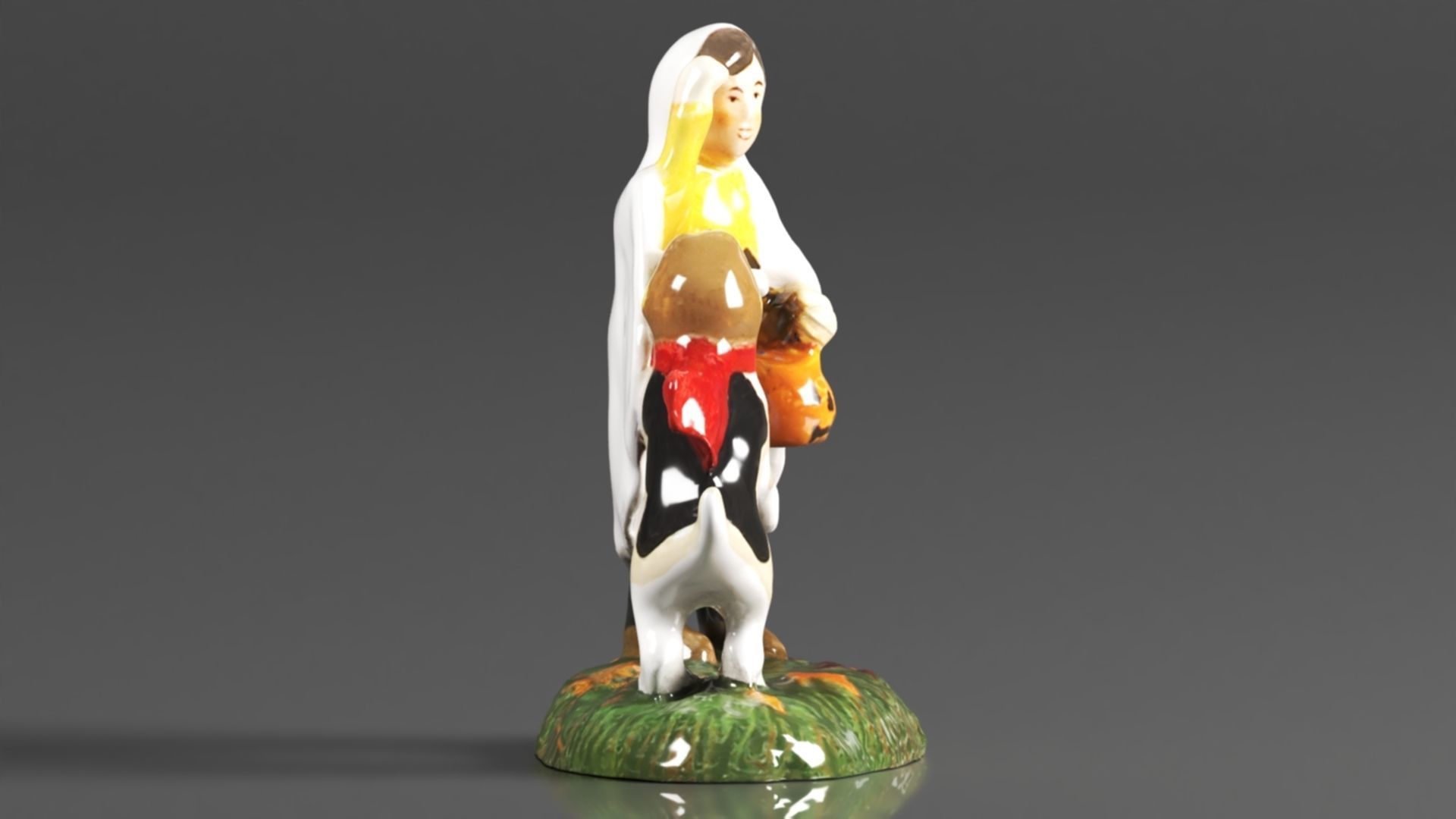 Snow Village Halloween  Peanuts Snoopy Treat No Tricks Figurine 3D print model_6