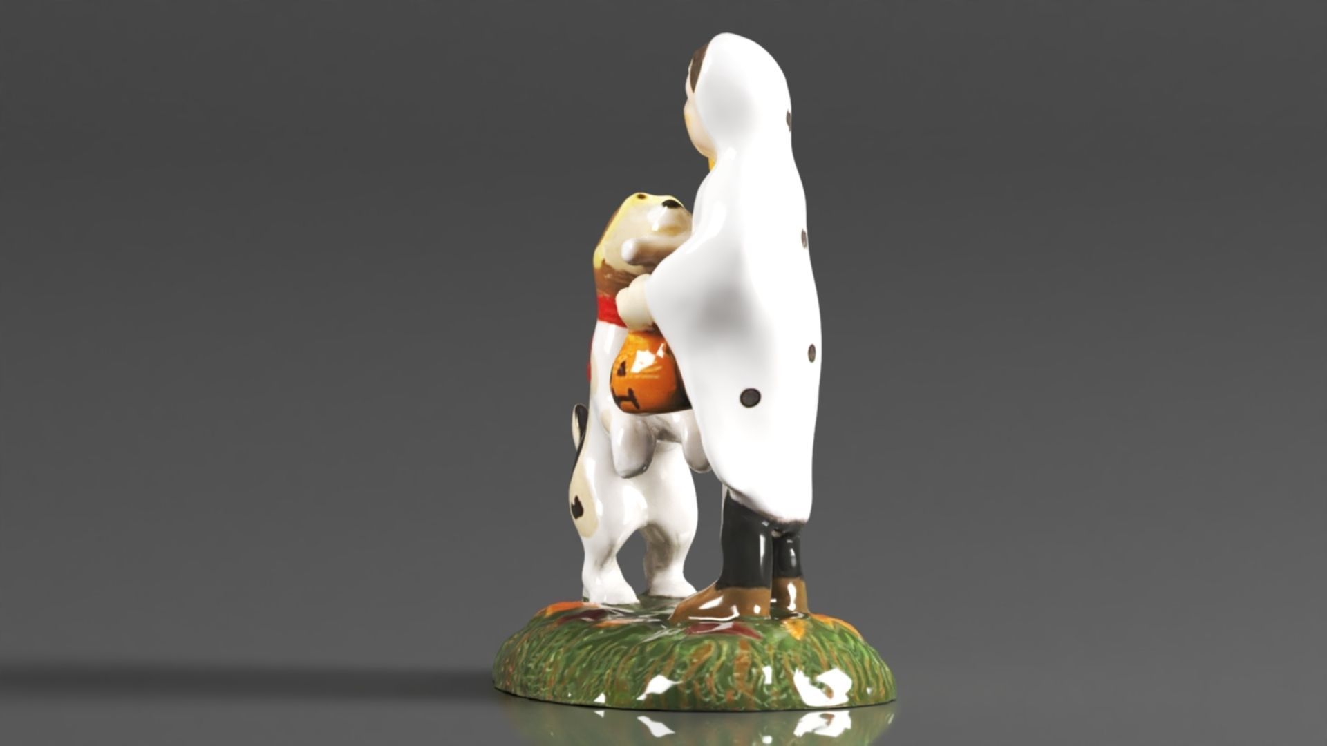 Snow Village Halloween  Peanuts Snoopy Treat No Tricks Figurine 3D print model_3