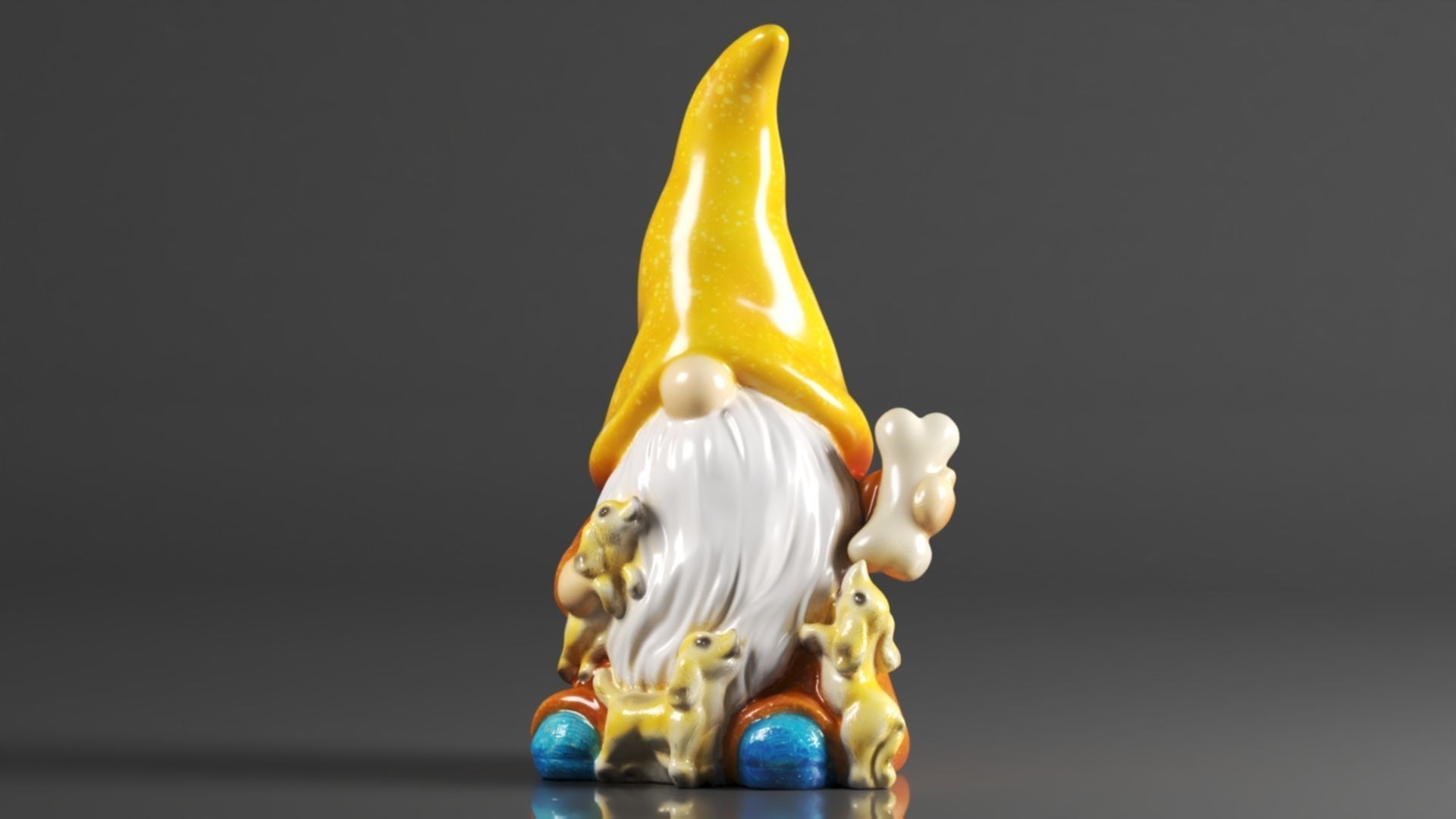 FLJZCZM Garden Gnome Statue 3D print model_7