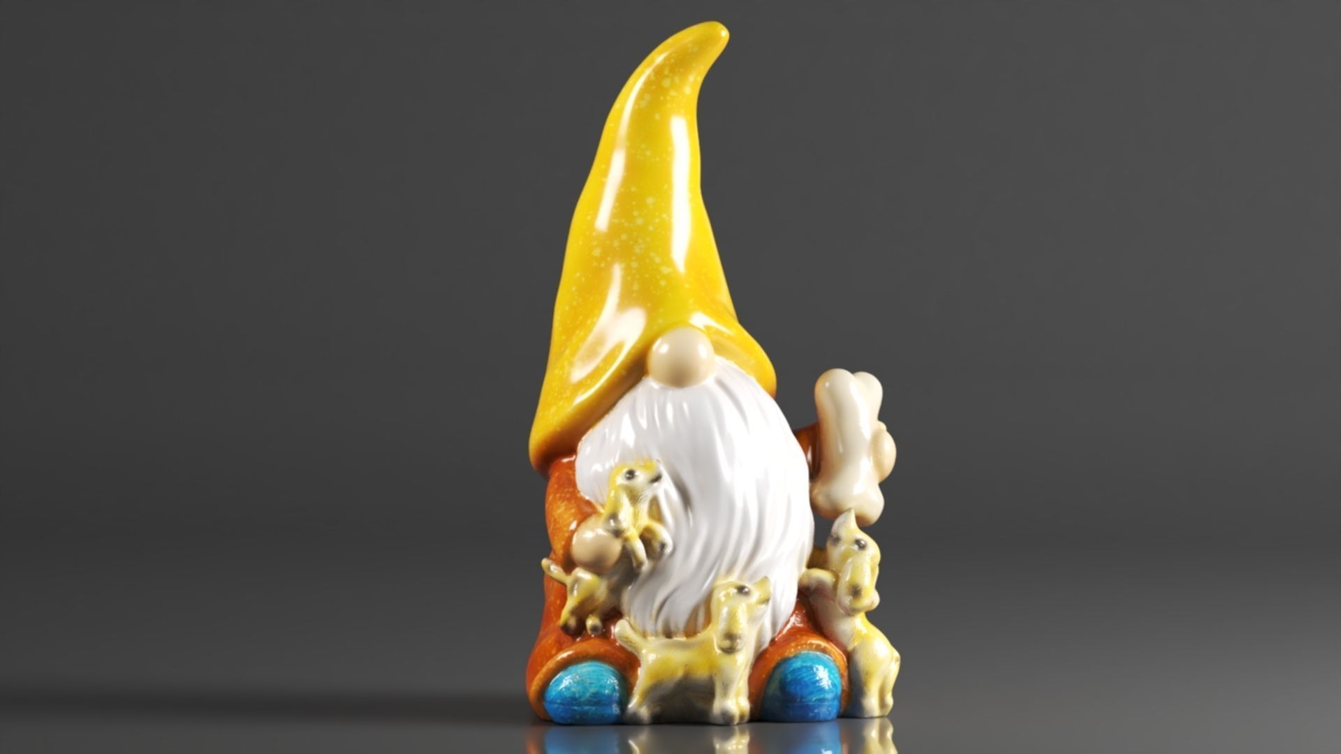 FLJZCZM Garden Gnome Statue 3D print model_2