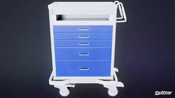 HOSPITAL - Supply Cart 05 - LOW POLY